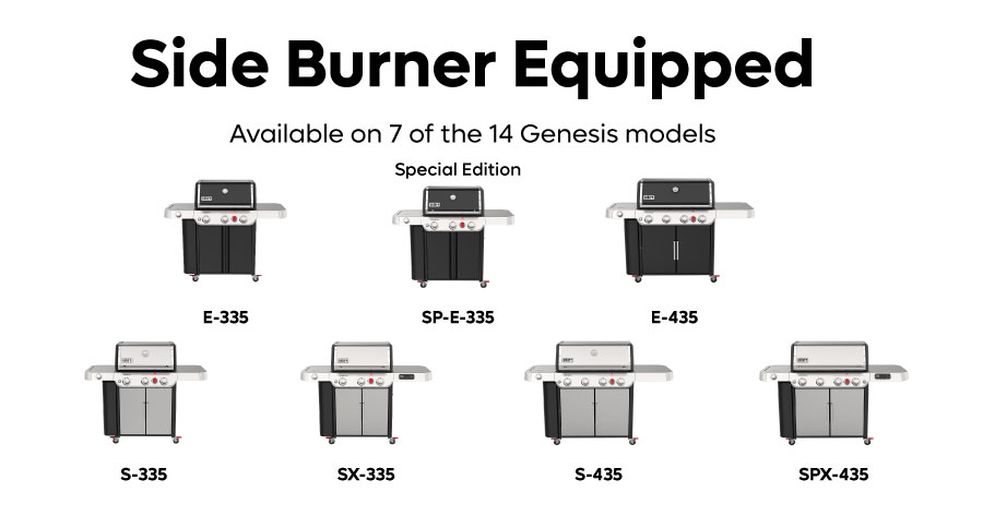 Weber Genesis 2024 Side Burner Models