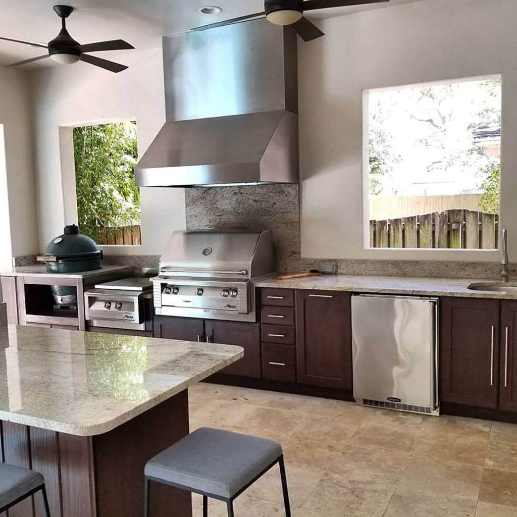 Extended Linear Outdoor Kitchen In South Tampa - Just Grillin Outdoor