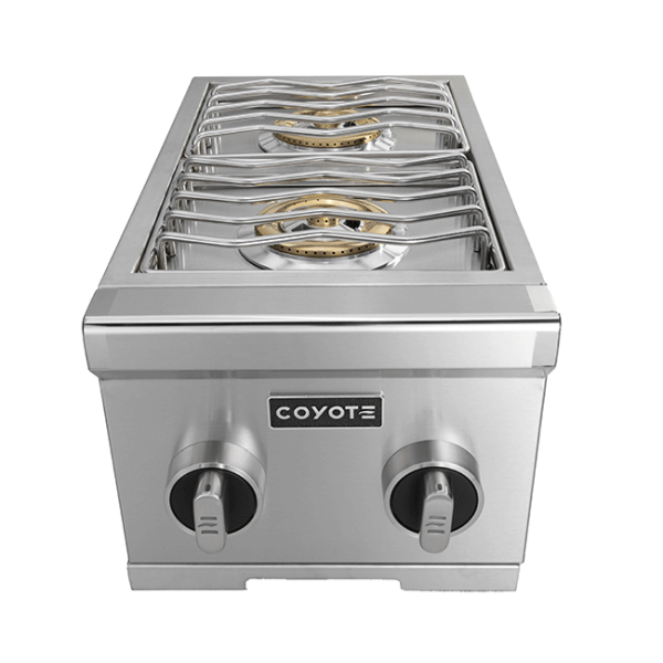 Coyote Outdoor Living 14 Inch Gas Double Side Burner Lid Off