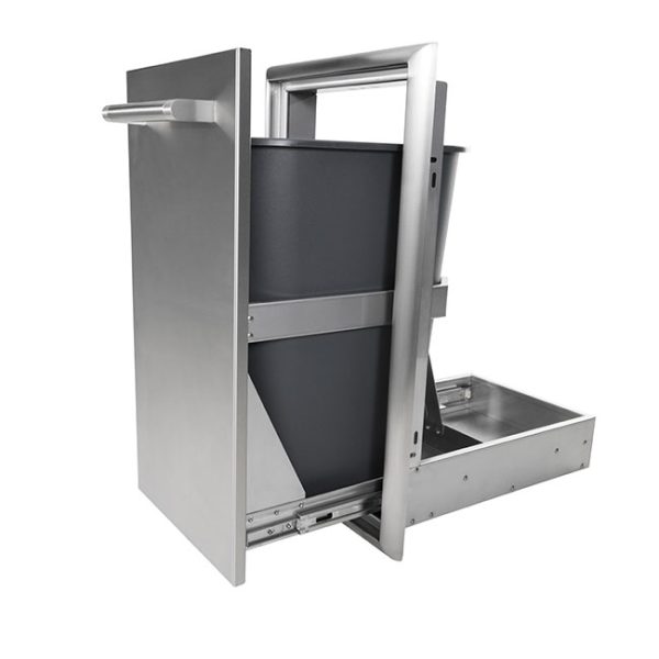 Coyote Outdoor Living 14 Inch Single Trash or Recycle Drawer Trash Bin