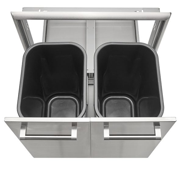 Coyote Outdoor Living 26 Inch Double Trash & Recycling Drawers Dual Bins