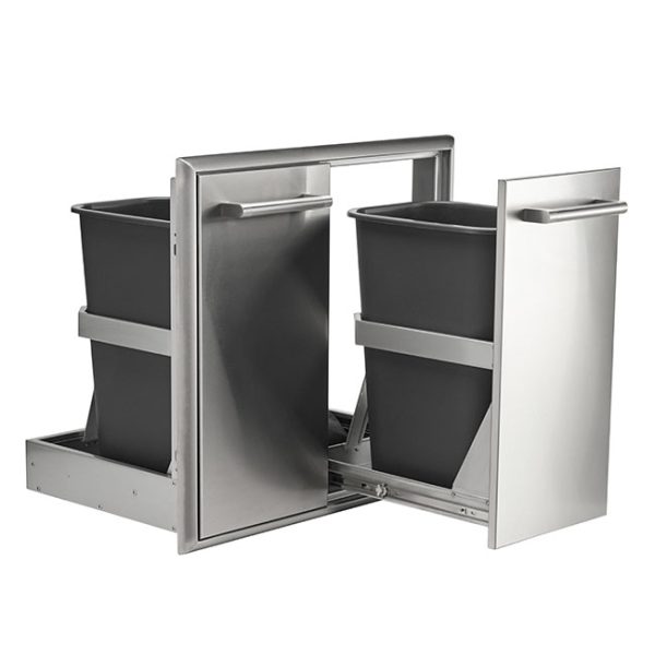 Coyote Outdoor Living 26 Inch Double Trash & Recycling Drawers Opposite Drawers