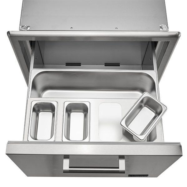 Coyote Outdoor Living 26 Inch Pull Out Ice Chest Drawer With Removable Inserts