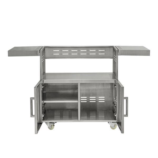 Coyote Outdoor Living 36 Inch Charcoal Grill Cart Doors Open