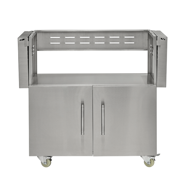 Coyote Outdoor Living 36 Inch Charcoal Grill Cart Shelves Down
