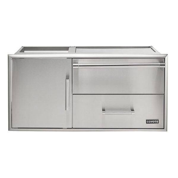 Coyote Outdoor Living 42 Inch Access Door And Drawer Combo With Warming Drawer