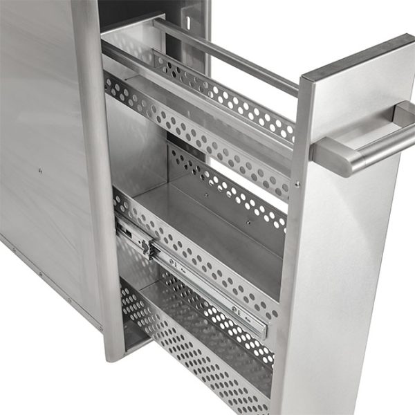 Coyote Outdoor Living 9 Inch Stainless Steel Spice Rack Drawer Shelves