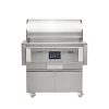 Coyote Outdoor Living 36 Inch Second Generation Pellet Cart Grill Shelves Folded Down