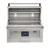 Coyote Outdoor Living 36 Inch Second Generation Pellet Grill Built In Lid Open