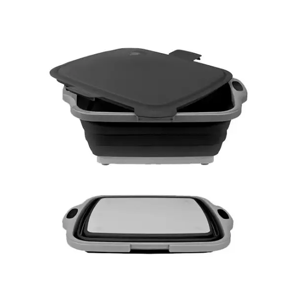 Drip EZ Pitmaster Black Junior BBQ Prep Tub with Locking Lid