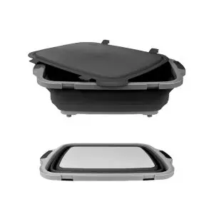 Drip EZ Pitmaster Black XL BBQ Prep Tub with Locking Lid