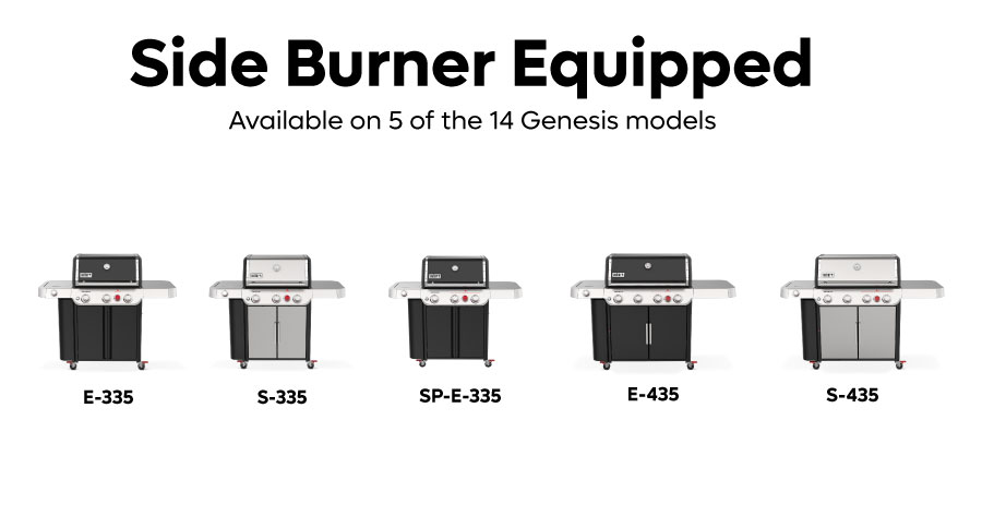 Weber Genesis Side Burner Equipped Models