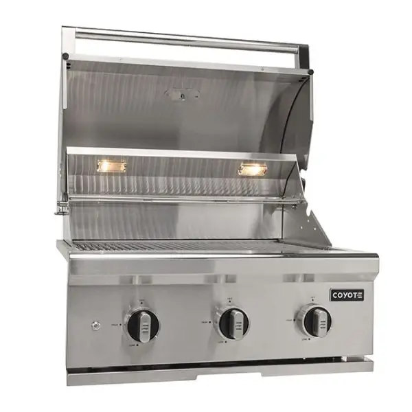 Coyote Outdoor Living 30 Inch C Series Gas Grill Lights On