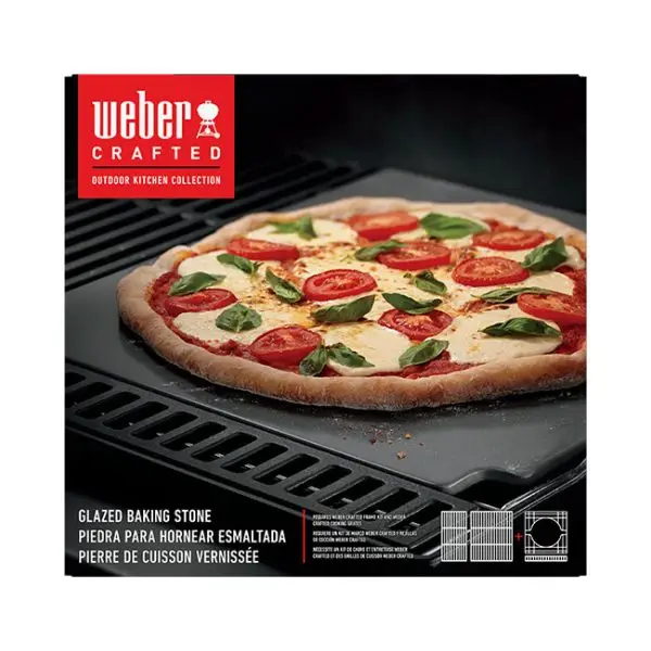 Weber Crafted Glazed Baking Pizza Stone Packaging