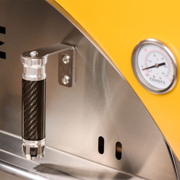Coyote Outdoor Living 40 Inch Duomo Wood Fired Pizza Oven Door Handle and Thermometer