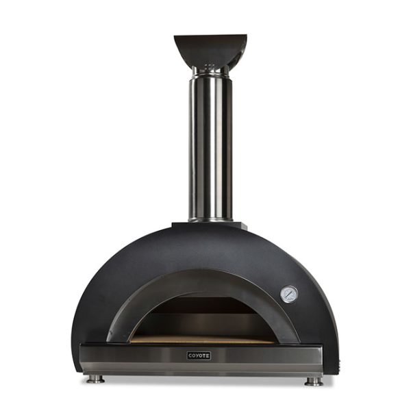 Coyote Outdoor Living 40 Inch Duomo Wood Fired Pizza Oven in Black No Door