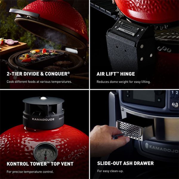 Kamado Joe Big Joe 24 Inch Konnected Joe Digital Charcoal Grill KJ15042425 Features 2