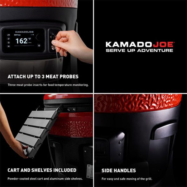 Kamado Joe Big Joe 24 Inch Konnected Joe Digital Charcoal Grill KJ15042425 Features