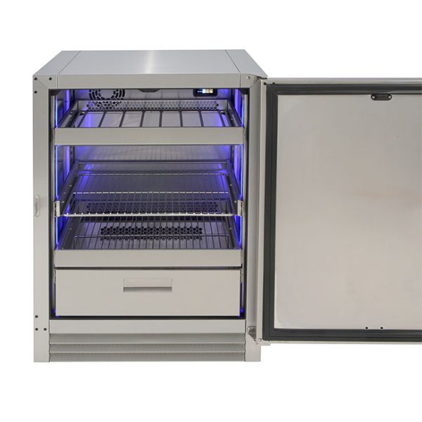 Alfresco Grills 24 Inch Single Door Undercounter Refrigerator Interior