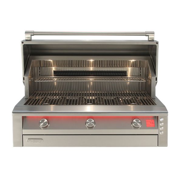 Alfresco Grills 42 Inch Intelligent Professional Gas Grill Front Lid Open