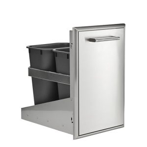 Coyote Outdoor Living 18 Inch Double Trash & Recycling Storage Drawer Bin