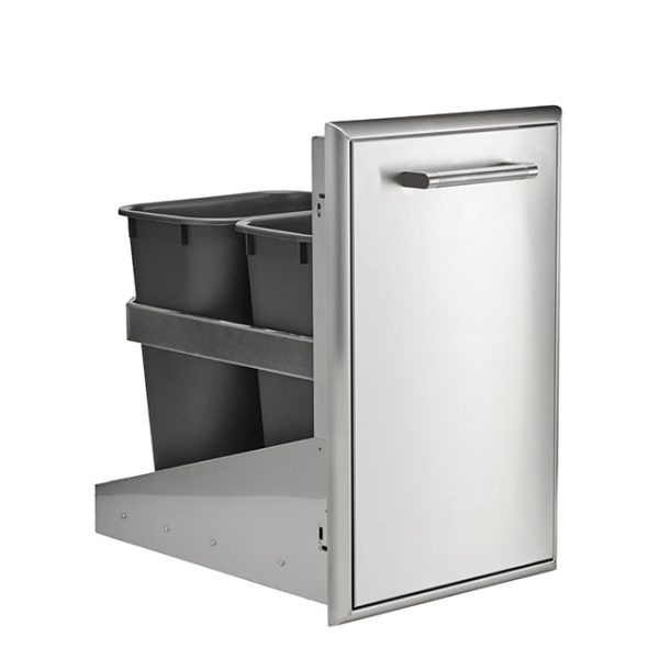 Coyote Outdoor Living 18 Inch Double Trash & Recycling Storage Drawer Bin