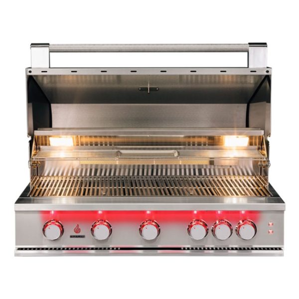 TrueFlame 40 Inch Gas Grill Lid Open