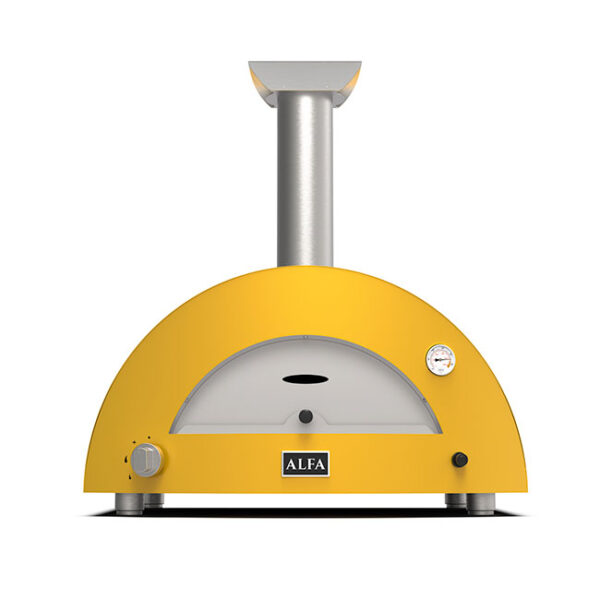 Alfa Pizza Ovens Moderno 2 Pizze Gas Oven Fire Yellow