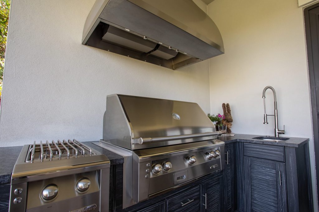 Custom Outdoor Kitchen With Custom Vent Hood In Ruskin, Florida | Just Grillin Outdoor Living
