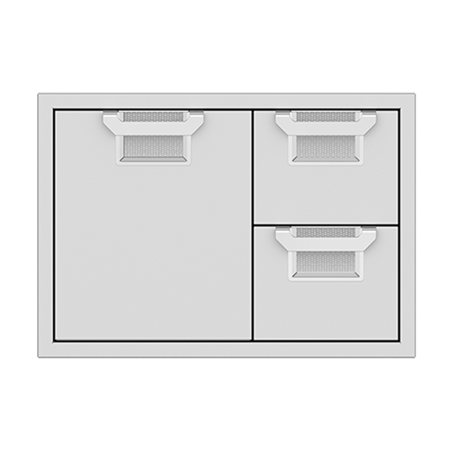 Aspire By Hestan 30-Inch Double Drawer And Door Storage Combo Stainless Steel