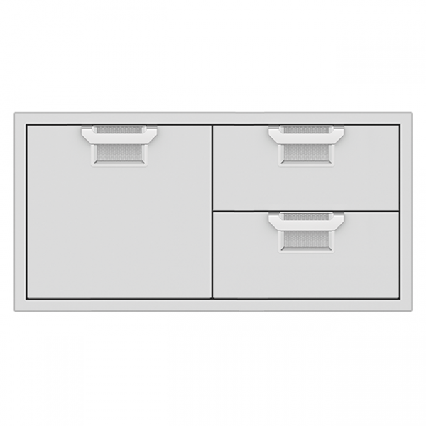 Aspire By Hestan 42-Inch Double Drawer And Door Storage Combo Stainless Steel