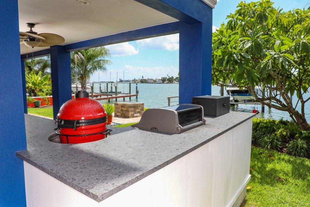 kamado joe built-in outdoor kitchen