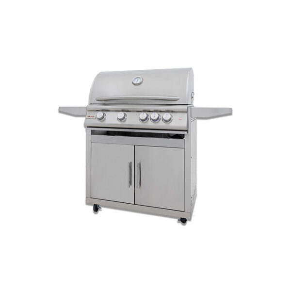 Blaze Grills 32 Inch LTE Plus 4 Burner Premium Gas Grill On Cart Angled