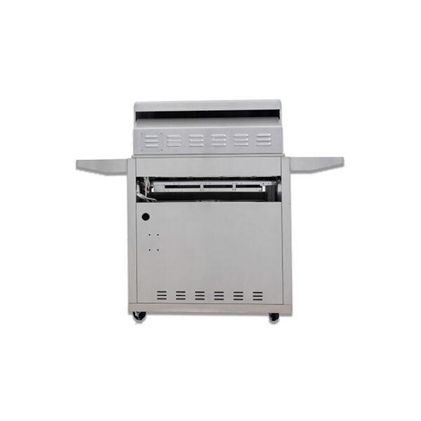 Blaze Grills 32 Inch LTE Plus 4 Burner Premium Gas Grill On Cart Backside of Grill