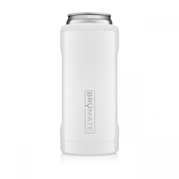 BruMate Slim Can Cooler Ice White