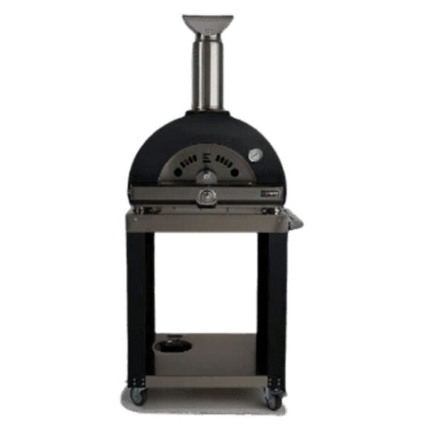 Coyote Outdoor Living 30 Inch Multi Fuel Pizza Oven Matte Black On Cart