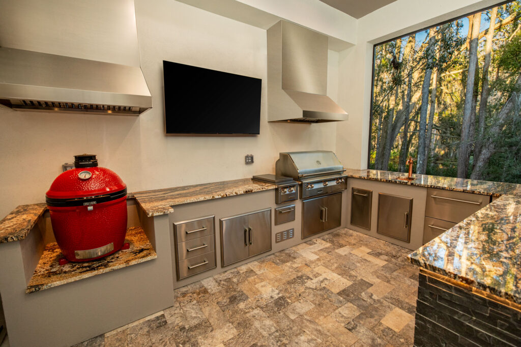 Custom Outdoor Kitchen Builder U Shape Tampa Florida WEB