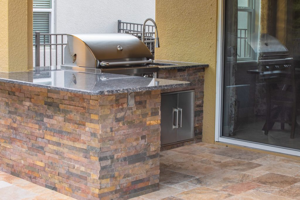Custom Stone Outdoor Kitchen In Lutz, Florida | Just Grillin Outdoor Living
