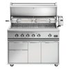 DCS Grills Series 7 48-Inch Gas Grill with Rotisserie On Cart Lid Open