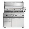 DCS Grills Series 9 48-Inch Gas Grill with Rotisserie and Charcoal On Cart Lid Open