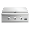 DCS Grills Series 9 30-Inch Double Side Burner & Griddle Combo Lid On