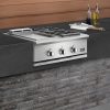 DCS Grills Series 9 30-Inch Double Side Burner & Griddle Combo Outdoor Kitchen