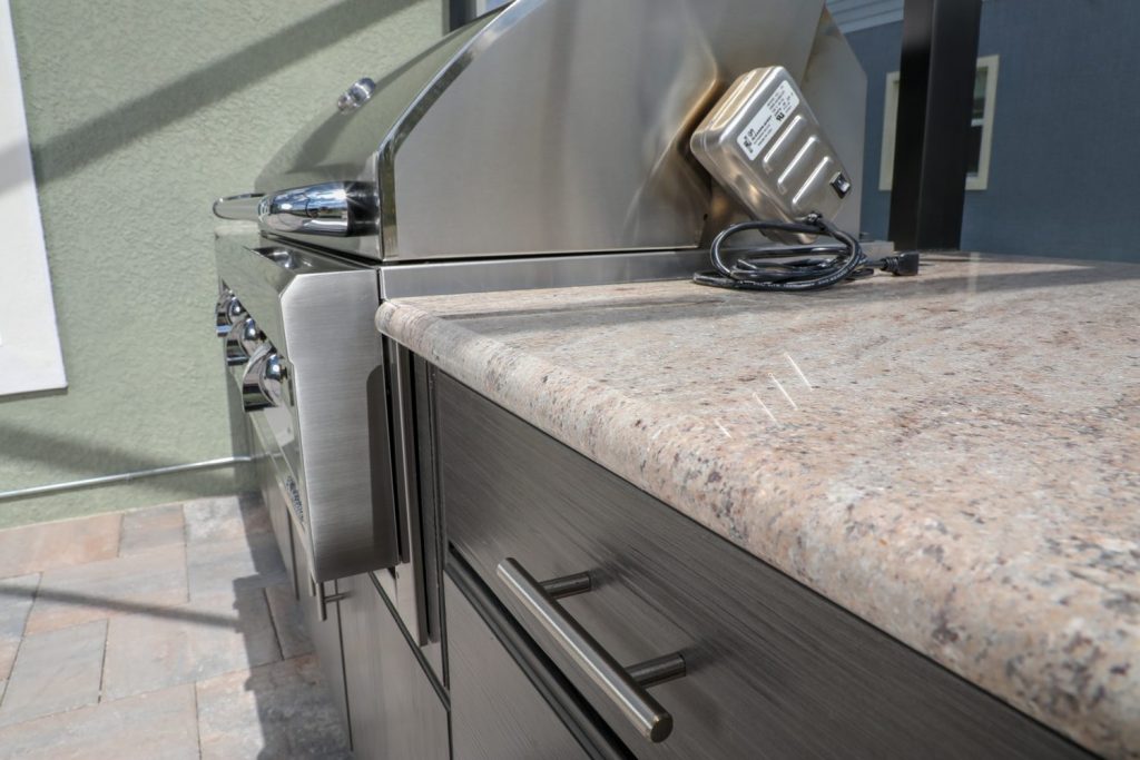 granite counter outdoor kitchen