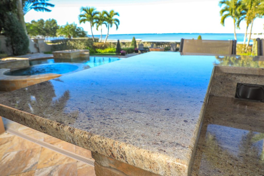 Outdoor Kitchen Granite Counter Finish