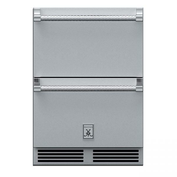 Hestan Outdoor 24-Inch Undercounter Outdoor Refrigerator & Freezer Drawers Steeleto