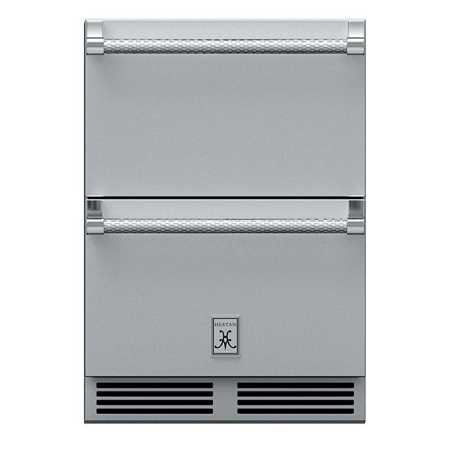 Hestan Outdoor 24-Inch Undercounter Outdoor Refrigerator & Freezer Drawers Steeleto