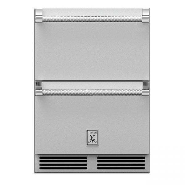 Hestan Outdoor 24-Inch Undercounter Outdoor Refrigerator Drawers Stainless Steel