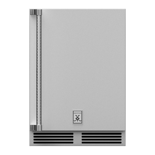 Hestan Outdoor 24-Inch Undercounter Outdoor Refrigerator with Solid Door Stainless Steel