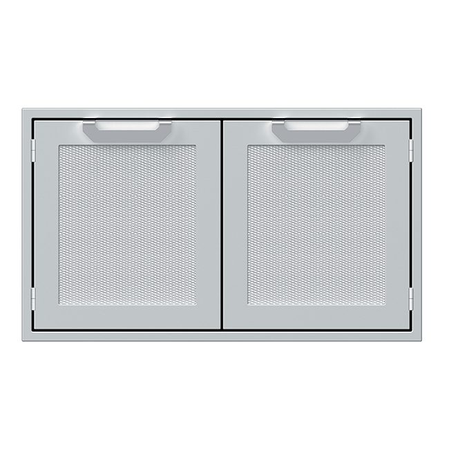 Hestan 36 Inch Double Sealed Pantry Storage Doors Stainless Steel