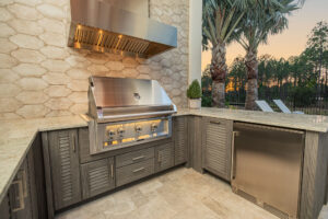 Hestan Gas Grill and Zephyr Fridge Outdoor Kitchen Tampa Florida WEB